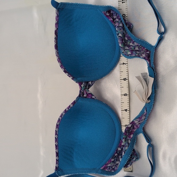 Turquoise Padded Bra, 34A, By On Gossamer, Intimates, Bralette - Picture 10 of 10